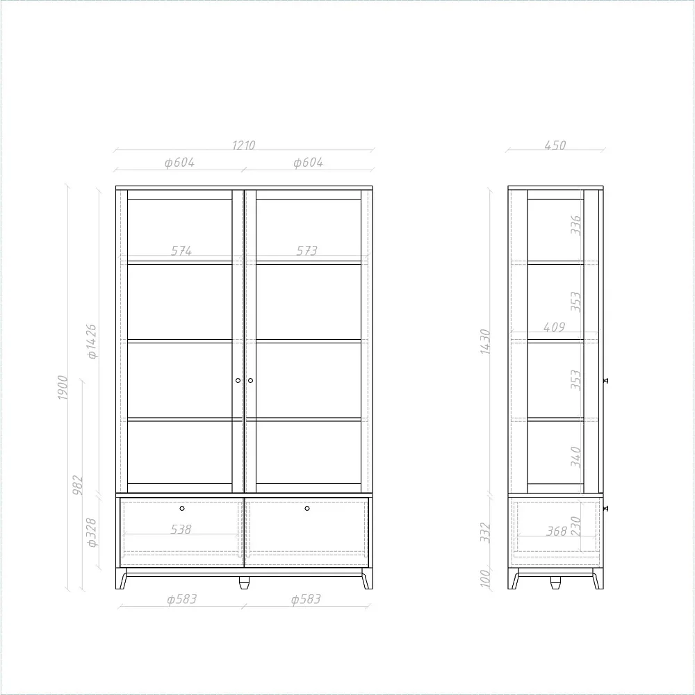 Витрина CS176/2D