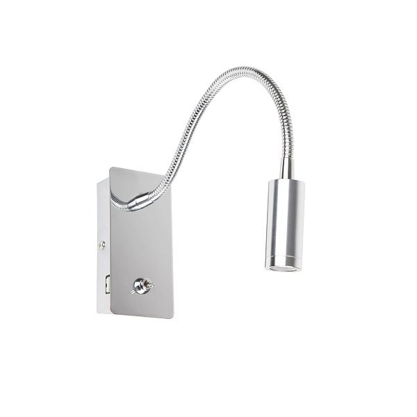 JULIET USB C Chrome настенная лампа с ридером LED 3W 3000K