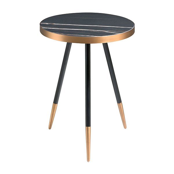 Круглый журнальный столик из стали и керамики CT1015-1AA /2069
