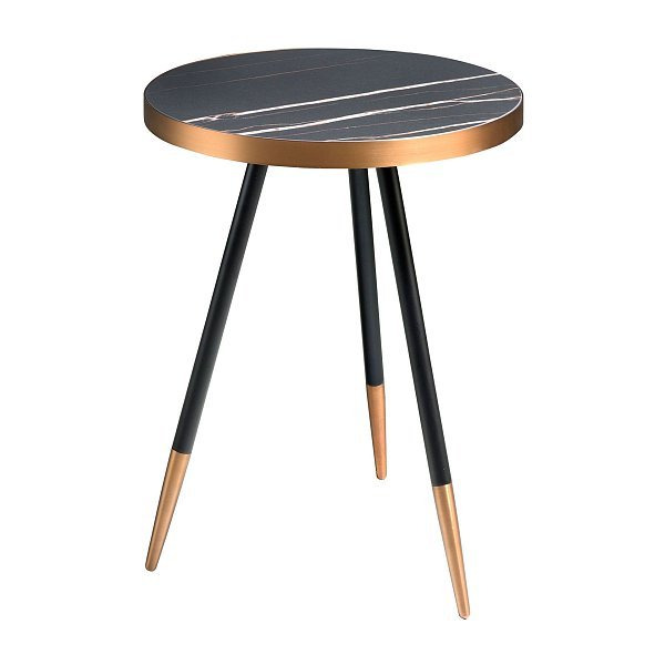 Круглый журнальный столик из стали и керамики CT1015-1AA /2069