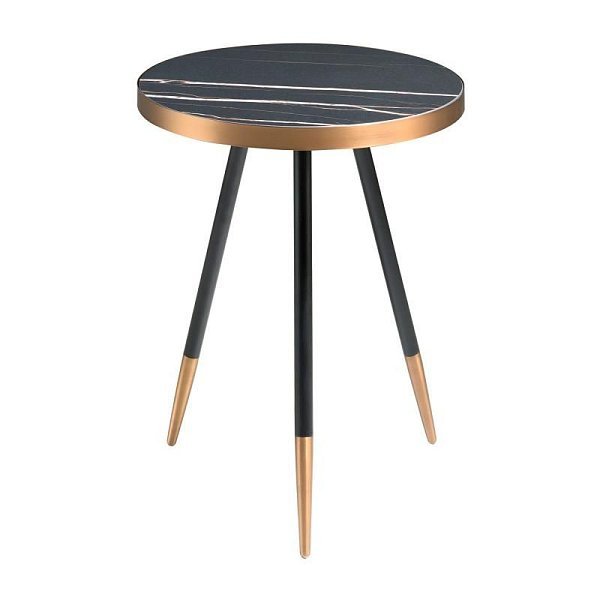 Круглый журнальный столик из стали и керамики CT1015-1AA /2069