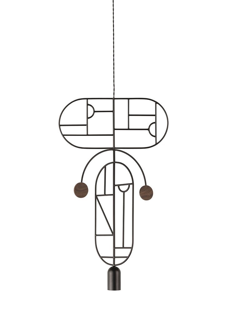 Подвесной светильник Wooden Dots WDS09 графит-орех