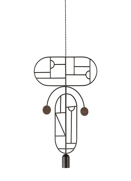 Подвесной светильник Wooden Dots WDS09 графит-орех