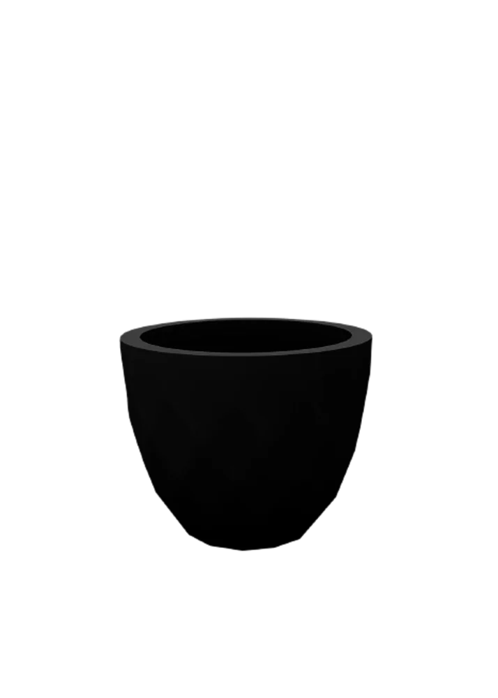 Кашпо Vases Nano матовое черное Ø14x12
