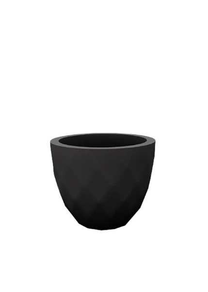Кашпо Vases Nano матовое черное Ø14x12