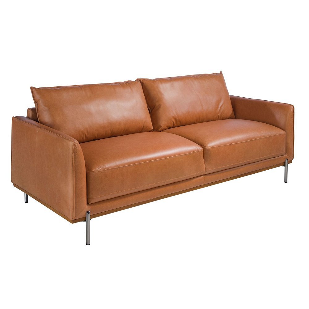 Диван 3-х местный 6130/5607-3P-M2851 кожаный с ножками из стали