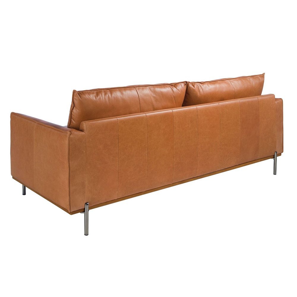 Диван 3-х местный 6130/5607-3P-M2851 кожаный с ножками из стали