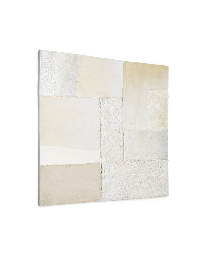 Pineda Абстрактный холст белого цвета 95 x 95 см