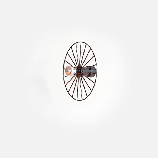 Бра Wheel 30 см черный + цоколь 5 см черный