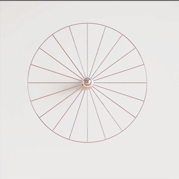 Бра Wheel 60 см хром + цоколь 15 см хром