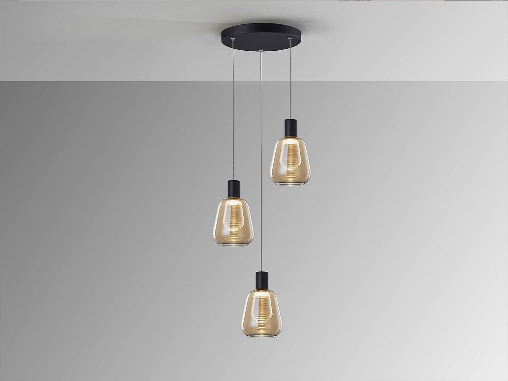 Люстра Carisa 3L золотая D35