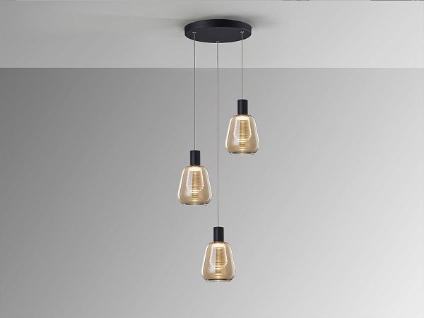 Люстра Carisa 3L золотая D35
