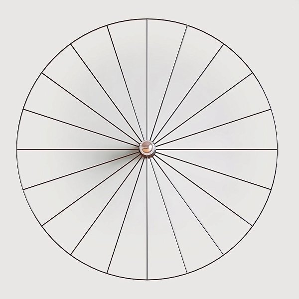 Бра Wheel 90 см черный + цоколь 25 см черный