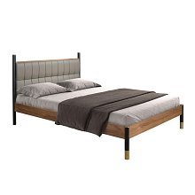 Кровать 7169 из темно-серой экокожи для матраса 150×200