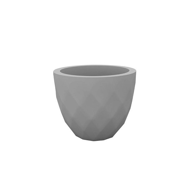 Кашпо Vases Nano матовое серо-стальное Ø14x12