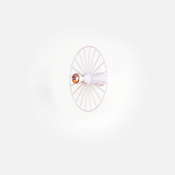 Бра Wheel 30 см белый + цоколь 5 см белый