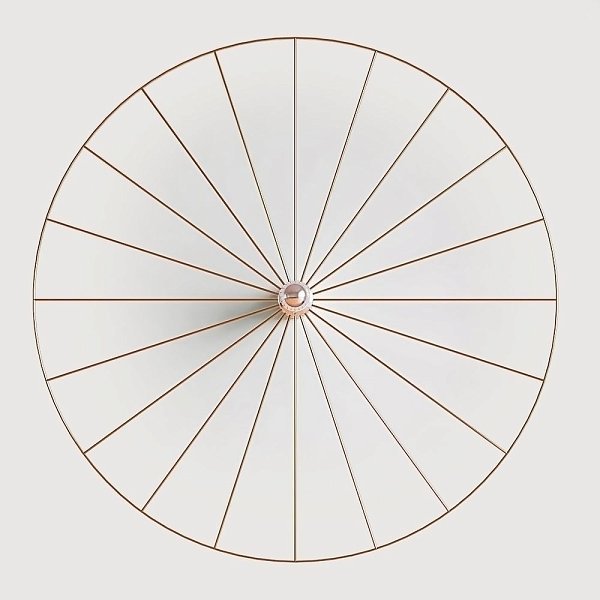 Бра Wheel 90 см золотой + цоколь 5 см золотой