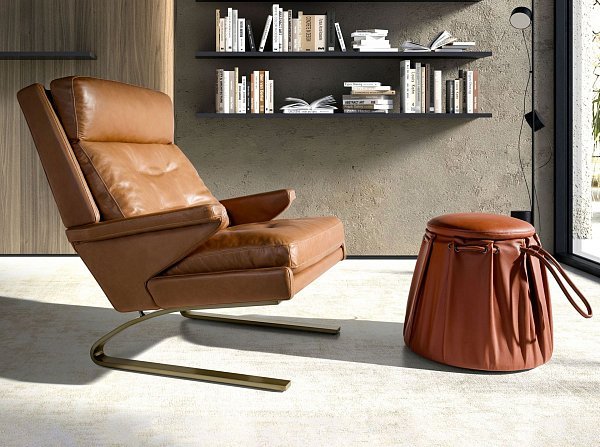 Кресло из кожи цвета Camel 5157