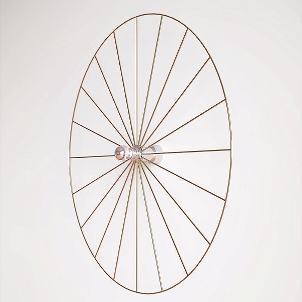 Бра Wheel 90 см хром + цоколь 5 см хром