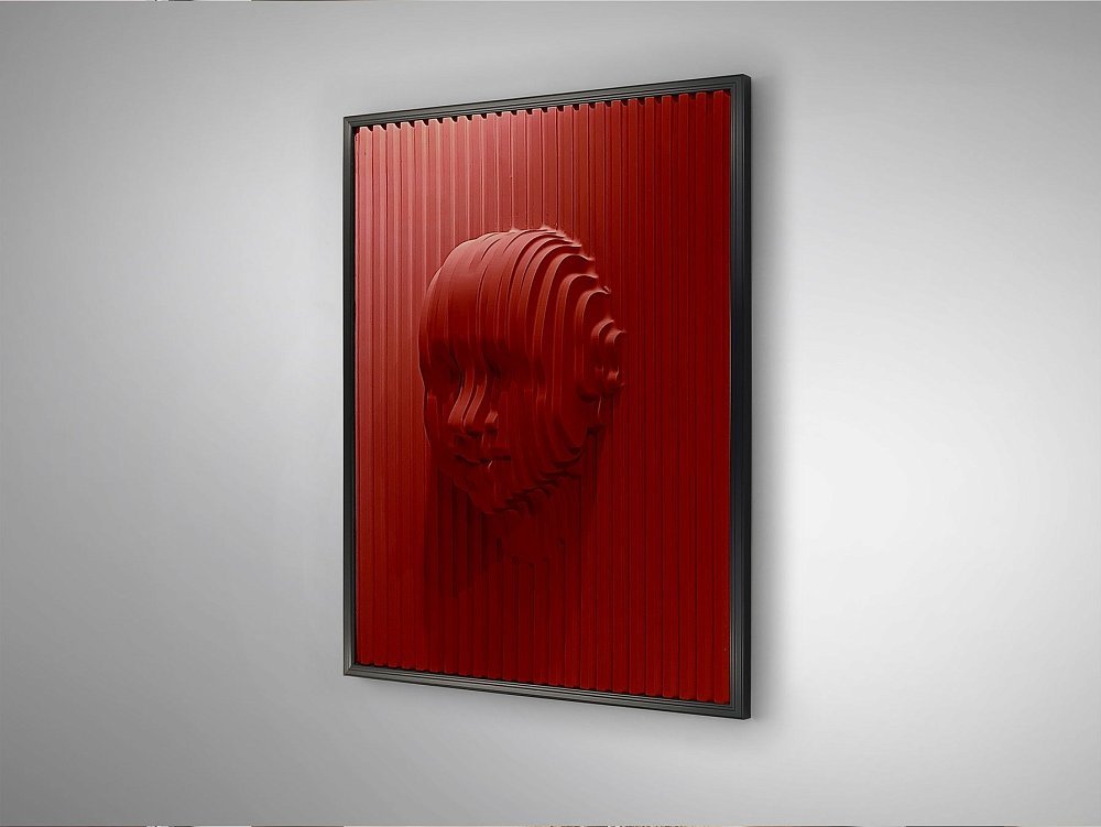 Red Face Картина барельеф из полистирола и МДФ 90X120