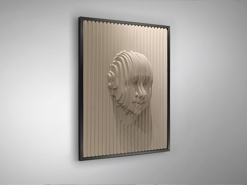 Beige Face Картина барельеф из полистирола и МДФ 90X120