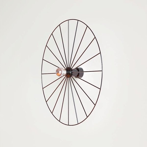 Бра Wheel 60 см черный + цоколь 10 см черный