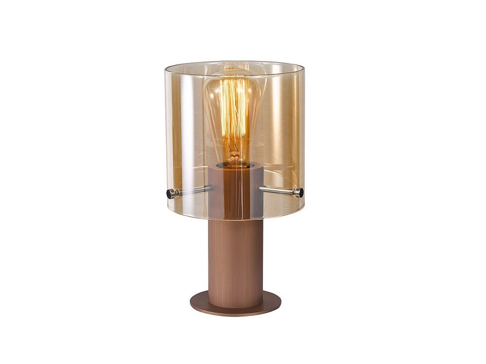 Venize Настольная лампа 1L медный-янтарный