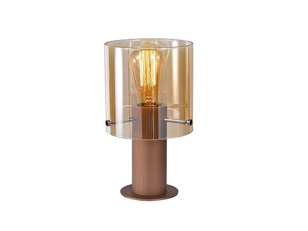 Venize Настольная лампа 1L медный-янтарный