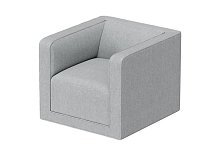 Кресло Cube (светло-серый, твид)