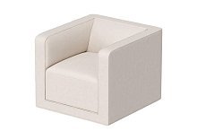Кресло Cube (молочный, рогожка)