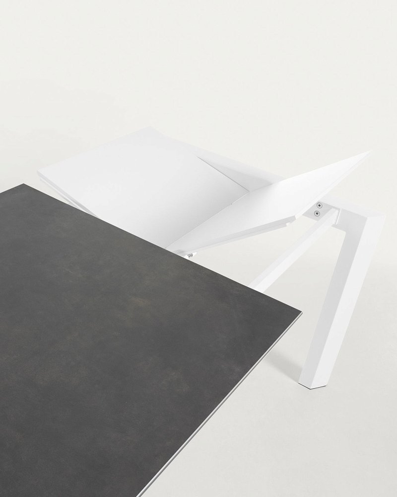 ATTA Стол 120 (180) x80 белый, керамический Vulcano Roca