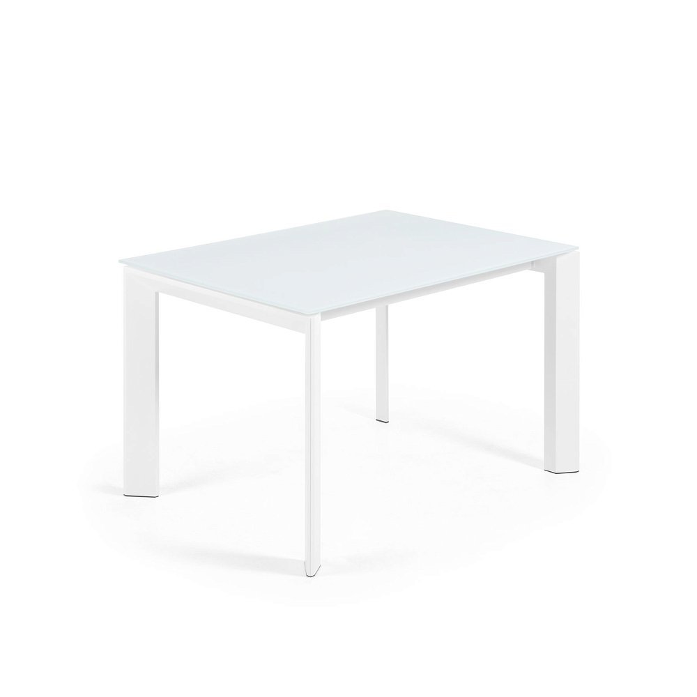 Стол обеденный Atta 120(180)x80 белое стекло