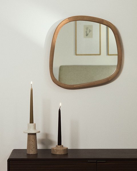 Зеркало Alura в раме из тикового дерева 45,5 x 45,8 см