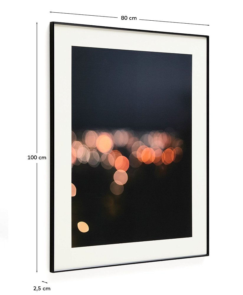 Картина Zavira с фотографией огней Барселоны 50 x 70 см