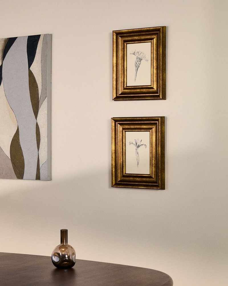 Картина Yalira с ботанической иллюстрацией 32,8 x 70 см