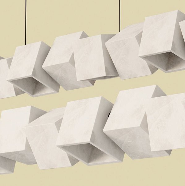 Люстра Cubic черный металл