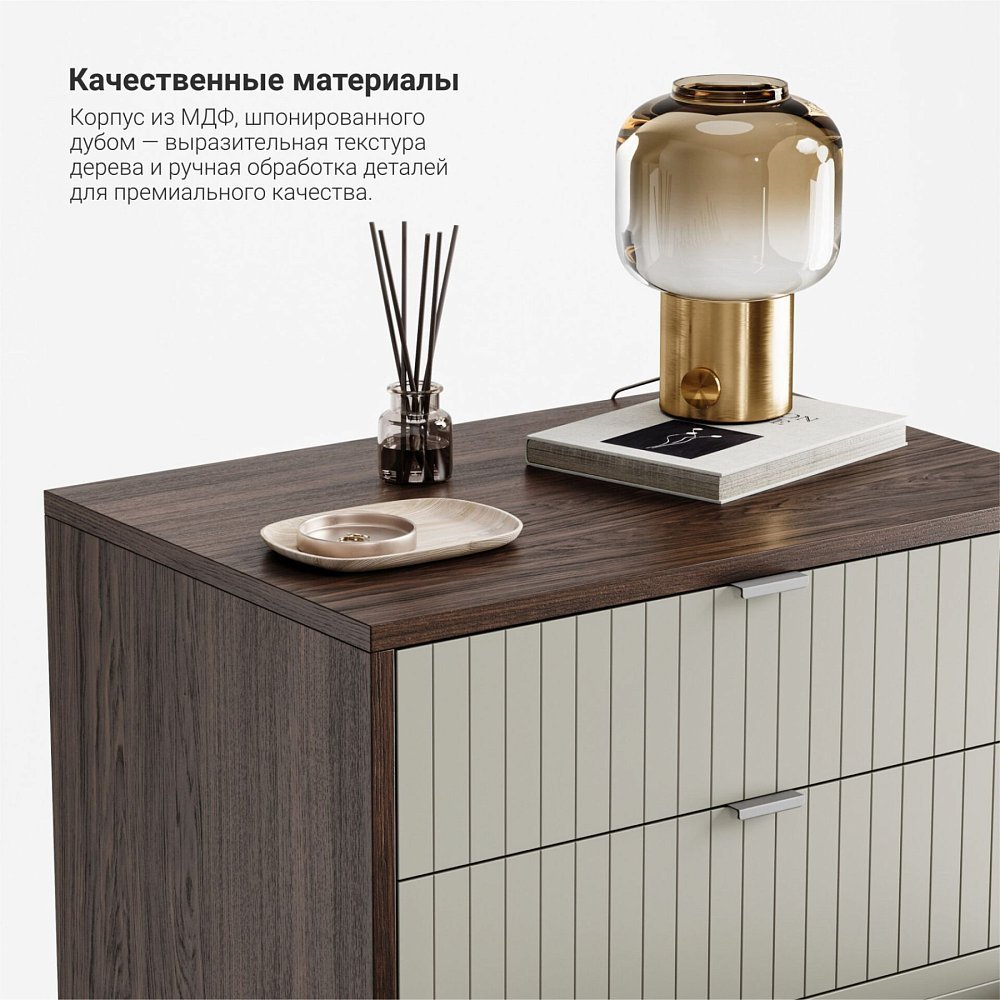 Высокий комод Case CS020 серый шёлк RAL7044