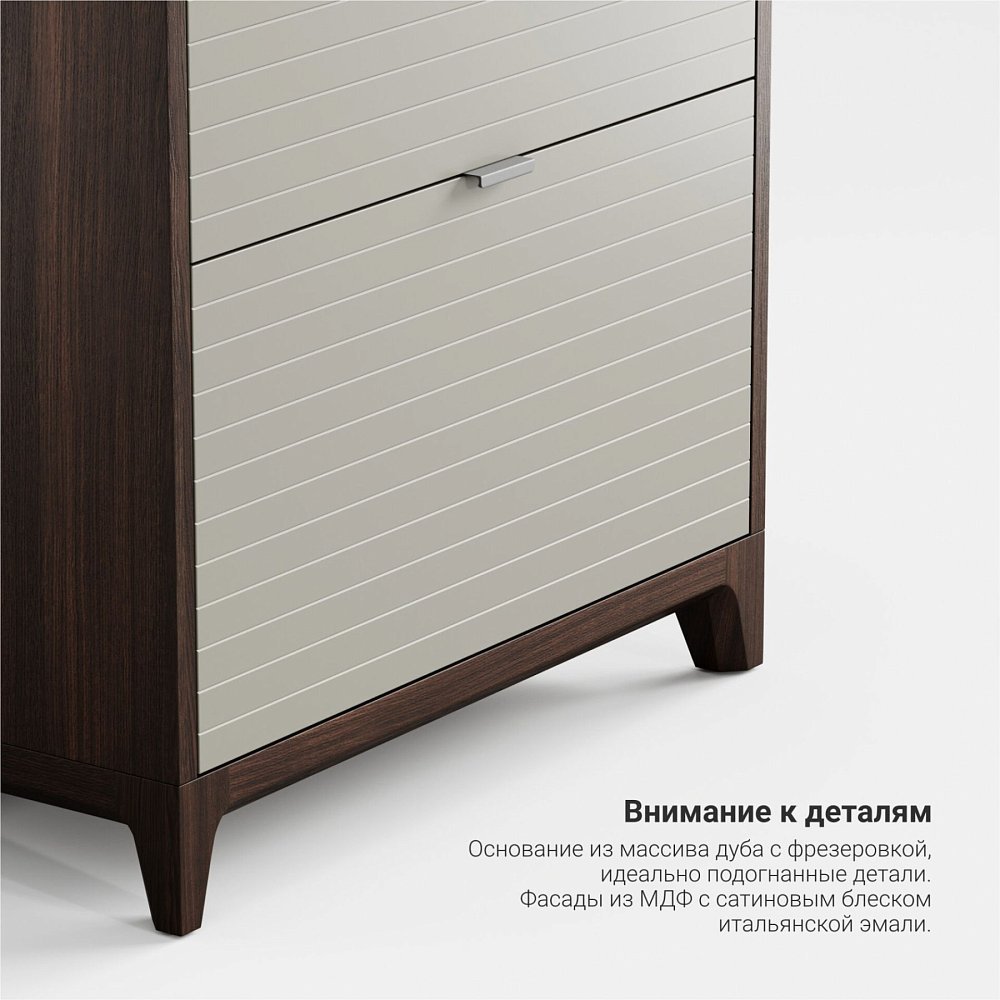 Высокий комод Case CS020 серый шёлк RAL7044