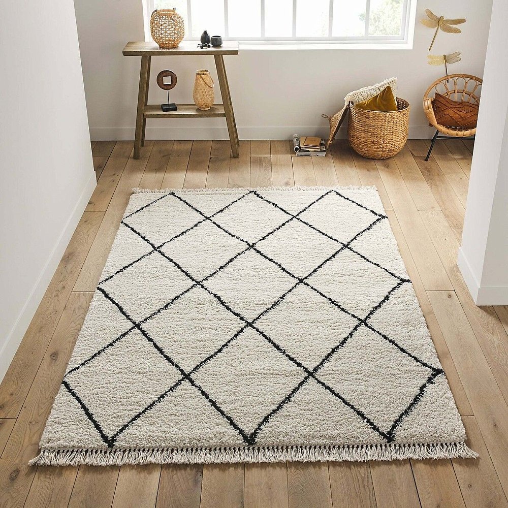 Ковер в берберском стиле Jiraya 80 x 300 см белый