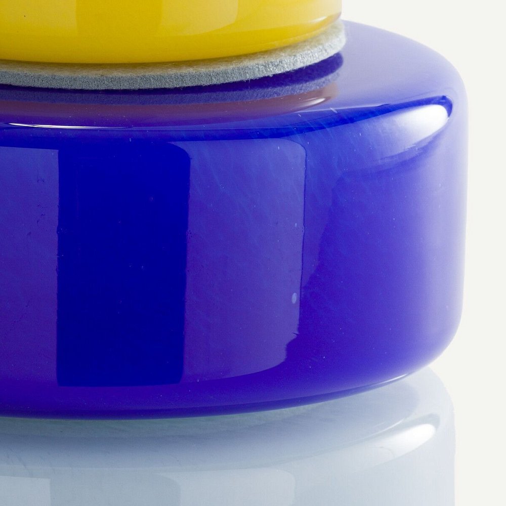 Ваза из выдувного стекла с тремя кольцами В25 см Maveo единый размер разноцветный