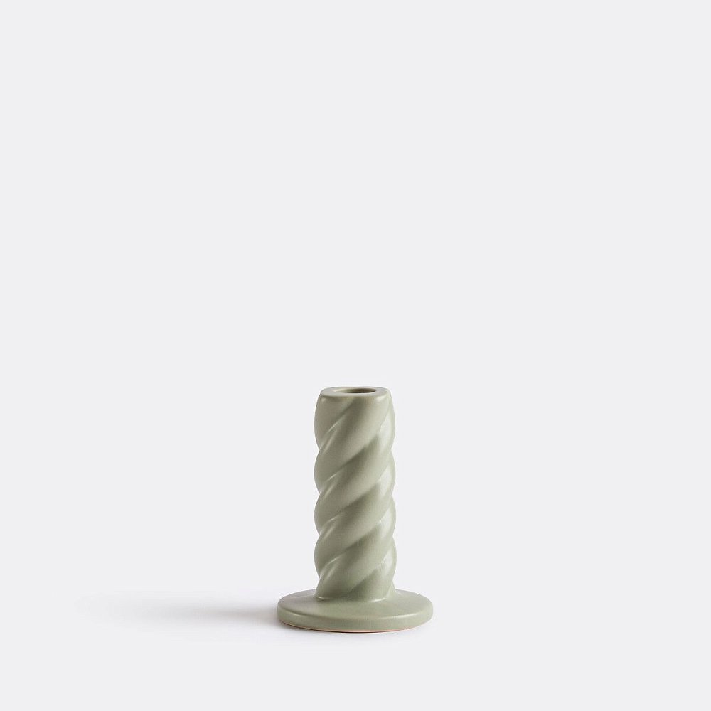 Подсвечник витой из керамики В125 см Vavy единый размер зеленый