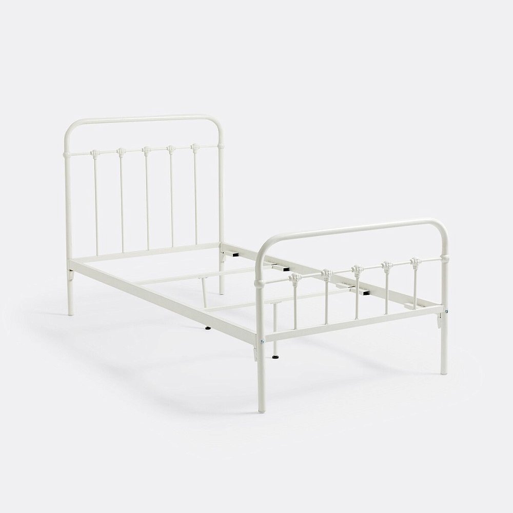 Кровать детская с прутьями Asper 90 x 190 см белый
