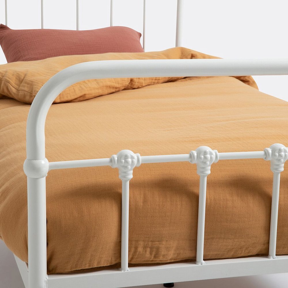 Кровать детская с прутьями Asper 90 x 190 см белый