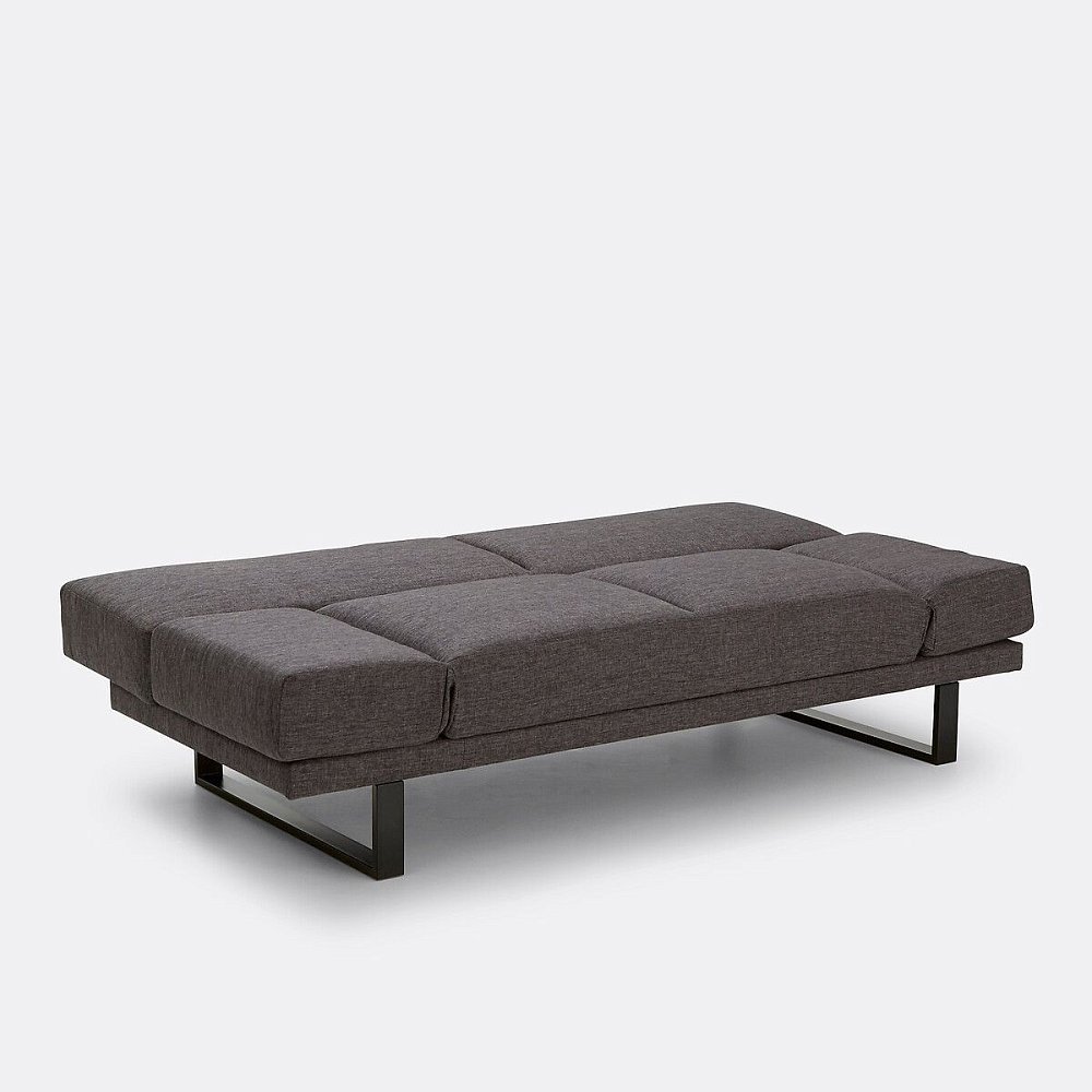 Раскладной диван из текстурированной ткани New Vermont 3 мест. серый