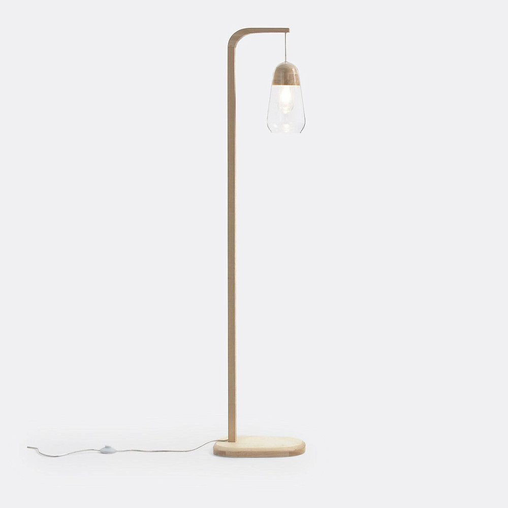 Светильник из стекла и дерева Nasoa единый размер бежевый