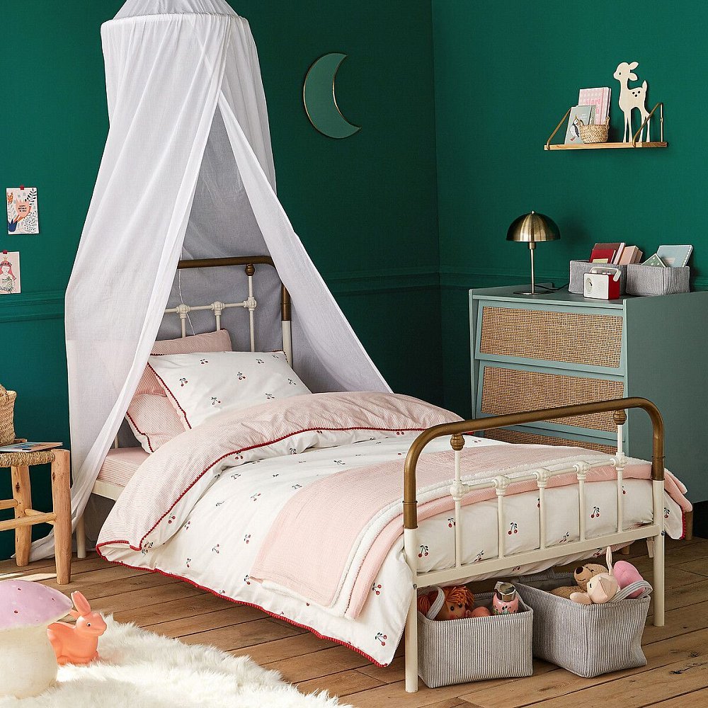 Кровать металлическая Asper 90 x 190 см белый