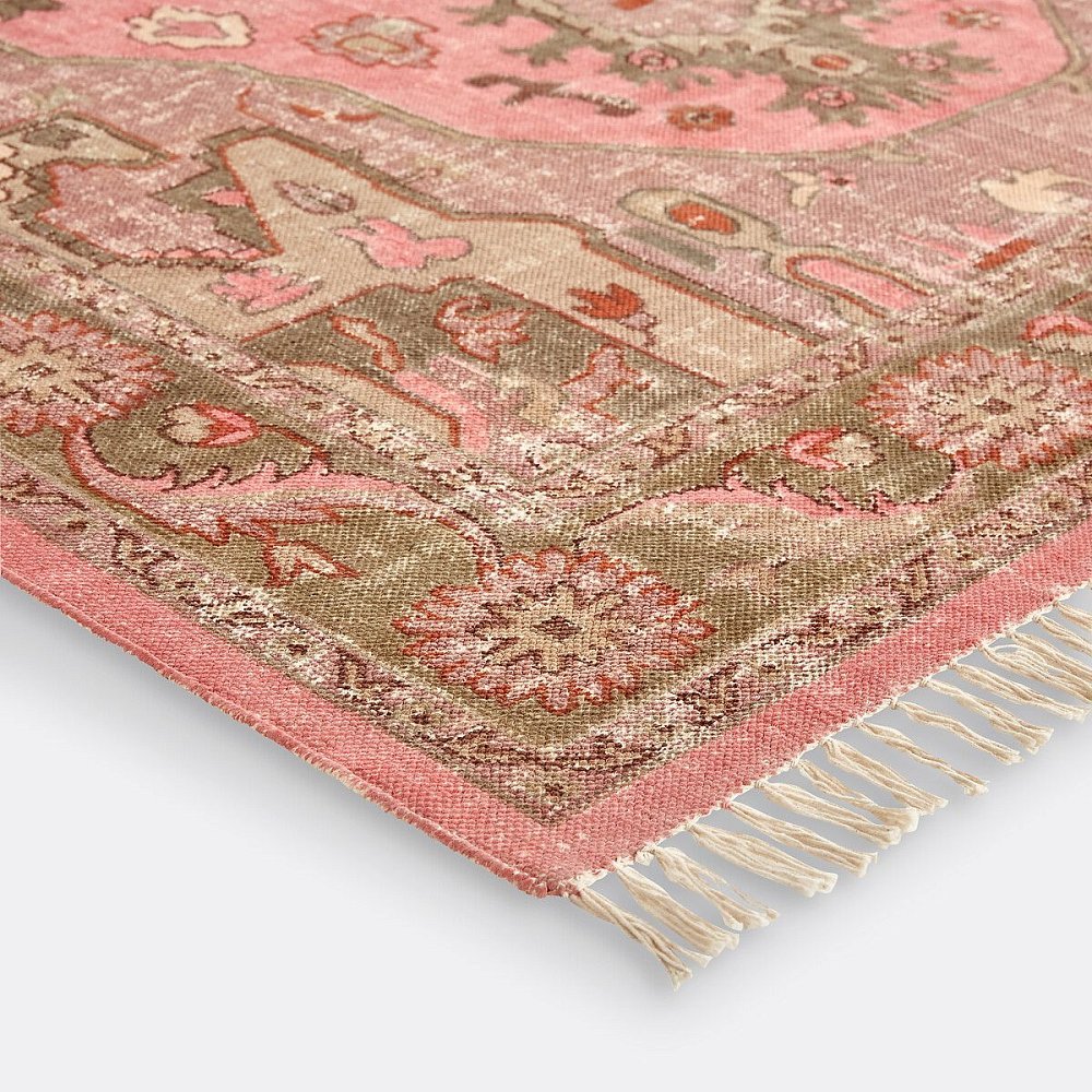 Ковер в винтажном стиле из хлопка Floris 160 x 230 см разноцветный