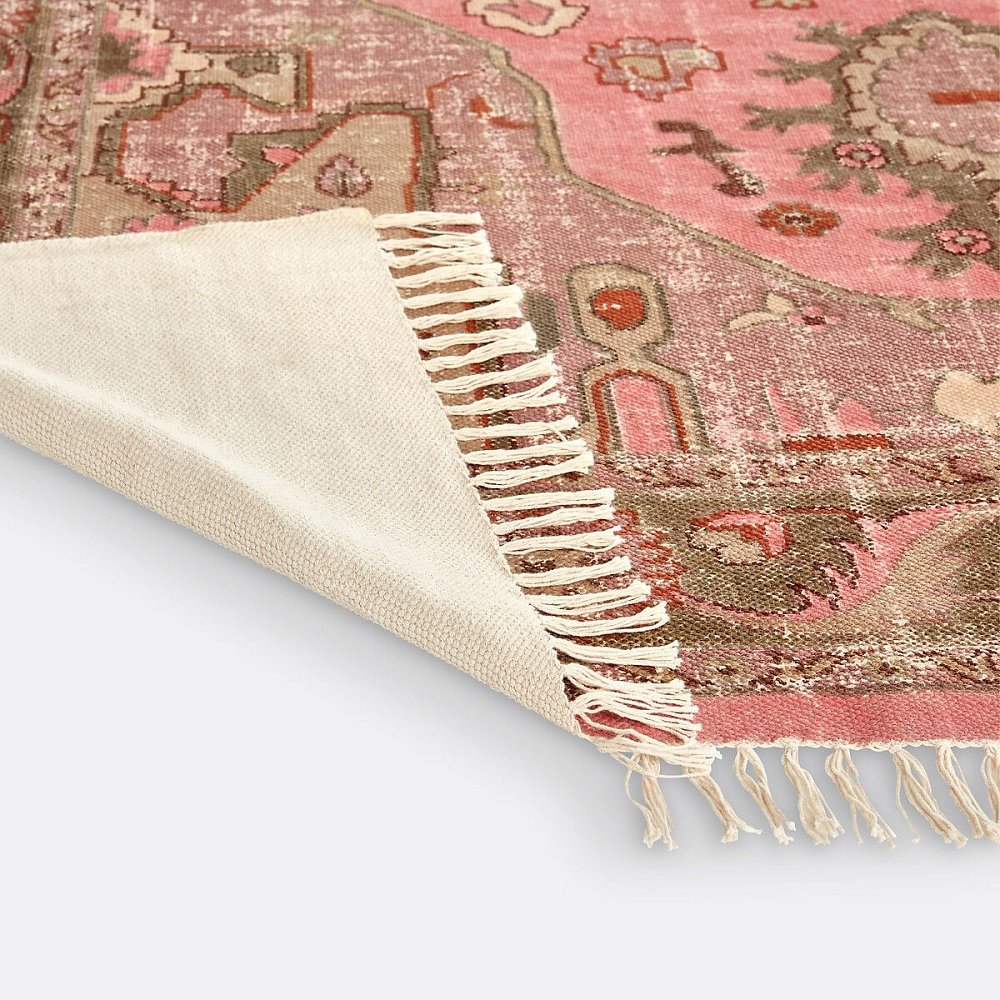 Ковер в винтажном стиле из хлопка Floris 160 x 230 см разноцветный