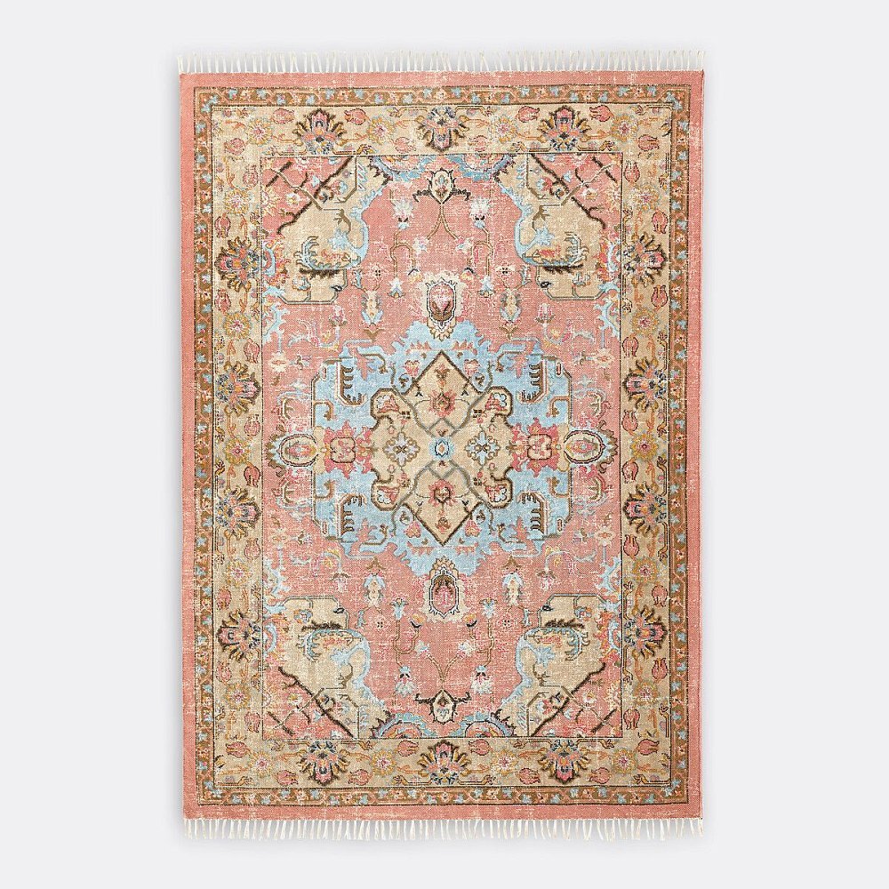 Ковер в винтажном стиле из хлопка Lexy 120 x 170 см разноцветный
