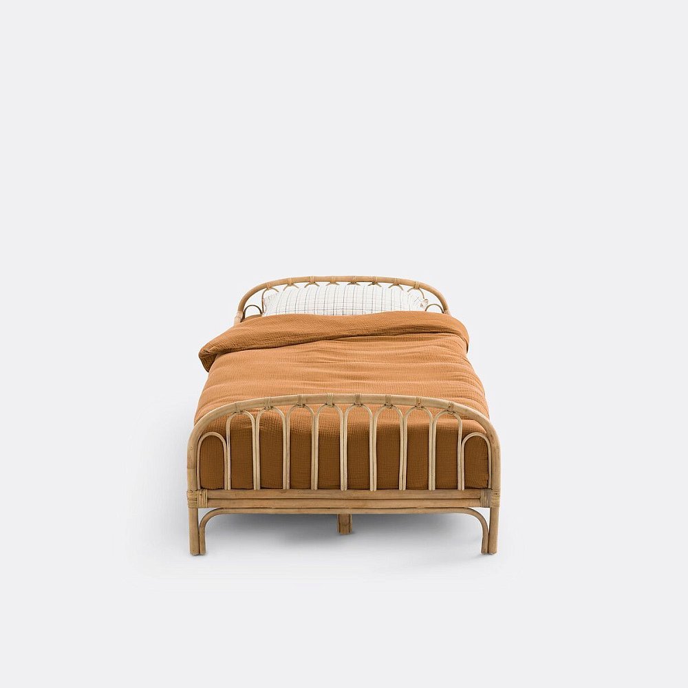 Кровать детская из ротанга Albin 90 x 190 см бежевый